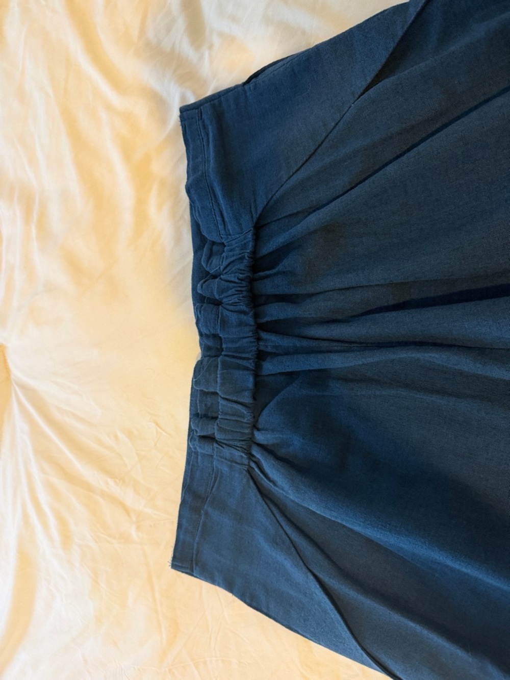 Free People Wide-Leg Pull-On Pants in Teal Blue - Picture 3 of 7